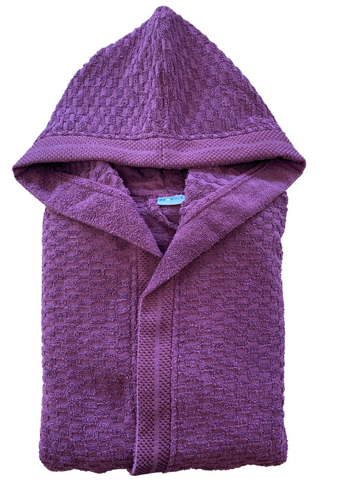 ACCAPPATOIO UNISEX MORBIDA SPUGNA CON CAPPUCCIO - BRICKS